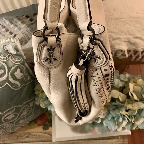 🤍🦄Coach Bandana Rivets Edie31 Shoulder Bag Chalk White F55544 MSRP $450.00 - Picture 13 of 16